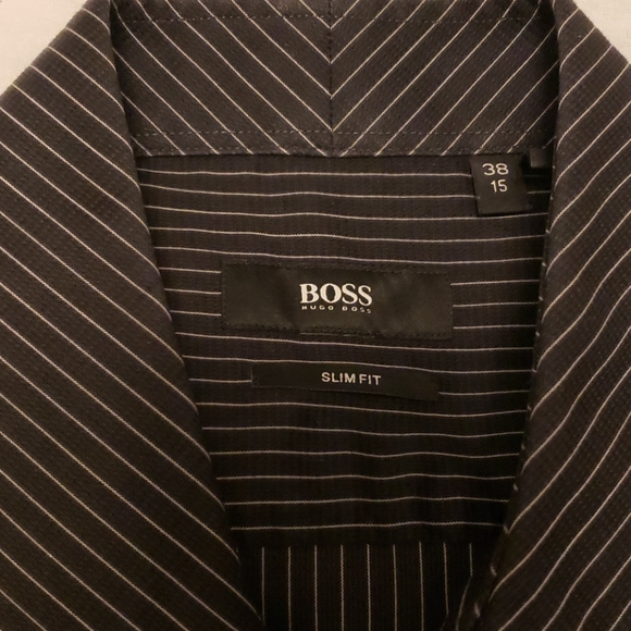 Men's Hugo Boss Slim Fit Dress Shirt 38/15 - Picture 3 of 5